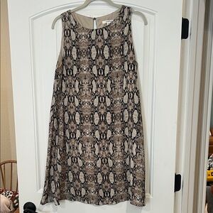 Caramel Snake Print Mini Dress